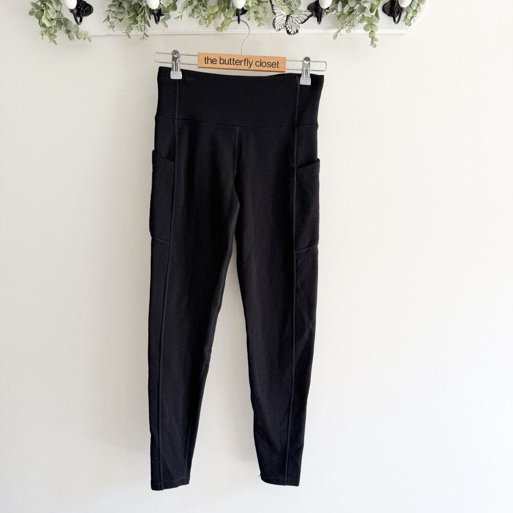 athleta altitude polartec pants Power stretch Black Small Fleece Snow Ski Winter